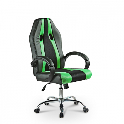 Chaise de jeu au design sportif ergonomique réglable en hauteur Qatar Emerald