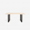 Table à manger 160x80 en bois et métal rectangulaire style industriel Rajasthan 160 Dimensions