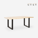 Table à manger 160x80 en bois et métal rectangulaire style industriel Rajasthan 160 Modèle