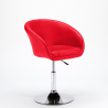 Tabouret fauteuil de bar cuisine et salon en similicuir design moderne Austin 