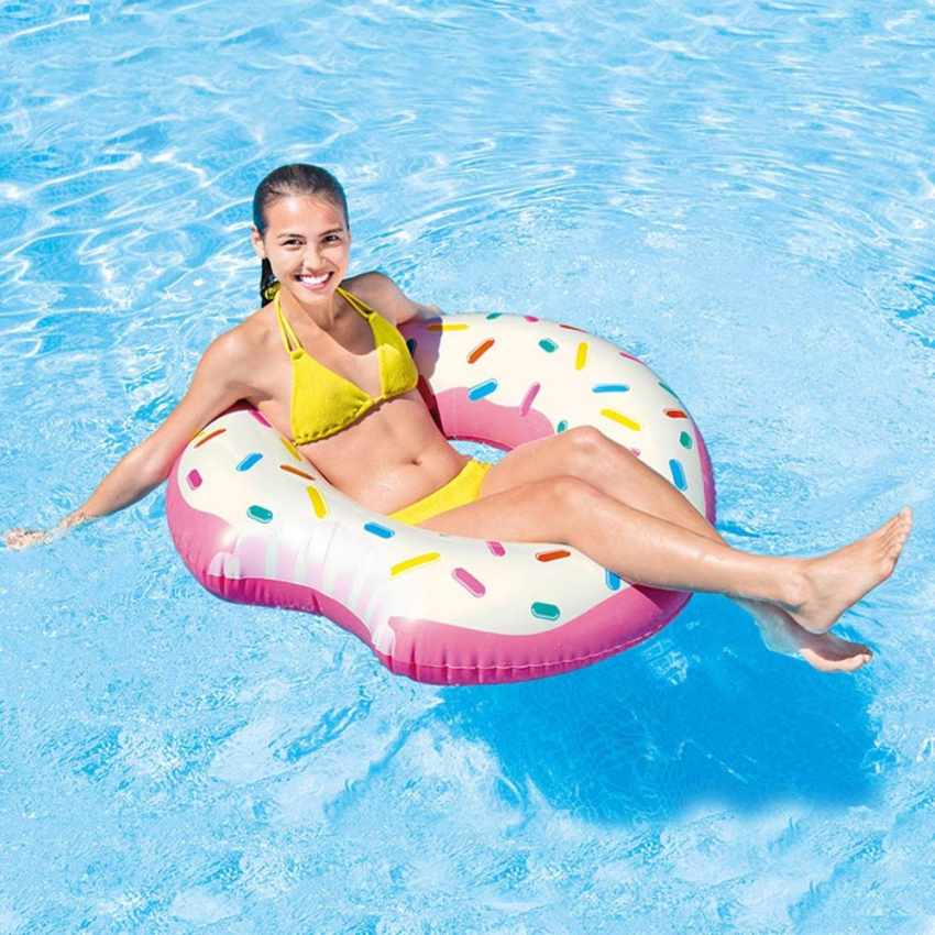 Bouée matelas gonflable Donut pour piscine mers lacs Intex 56265 Promotion