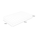 Matelas simple mémoire de forme 7 zones déhoussable 25cm 80x190cm Veradea Modèle