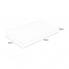 Matelas simple mémoire de forme 7 zones déhoussable 25cm 80x190cm Veradea Modèle