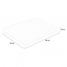 Matelas à mémoire de forme 7 zones déhoussable 25cm 120x190cm Veradea Modèle