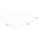 Matelas double mousse mémoire 7 zones déhoussable 25cm 160x190cm Veradea Modèle