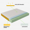 Matelas double mousse mémoire 7 zones déhoussable 25cm 160x190cm Veradea Remises