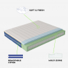 Matelas ressorts ensachés gel mémoire de forme 25 cm 120x190cm Veradea Remises