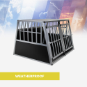 Caisse de transport double pour chien cage rigide en aluminium 104x91x71cm Skaut XL Dimensions