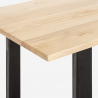Table à manger 160x80 en bois et métal rectangulaire style industriel Rajasthan 160 Prix