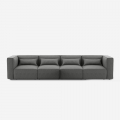Canapé 4 places confortable modulable composable moderne en tissu Solv Promotion