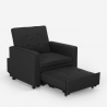 Fauteuil convertible lit 1 place avec accoudoirs design moderne Brooke 