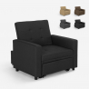 Fauteuil convertible lit 1 place avec accoudoirs design moderne Brooke Choix