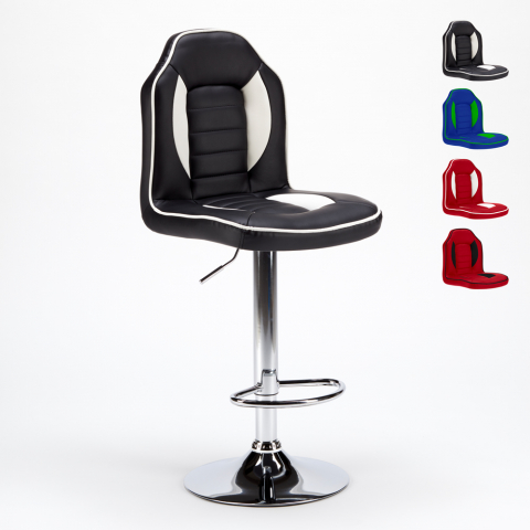 Tabouret chaise gaming et bar en similicuir Design Racing Promotion