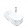 Baignoire autoportante avec coin arrondi résine fibre de verre Panarea Prix