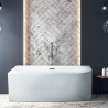 Baignoire autoportante avec coin arrondi résine fibre de verre Panarea Dimensions