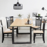 Table à manger 160x80 en bois et métal rectangulaire style industriel Rajasthan 160 Choix