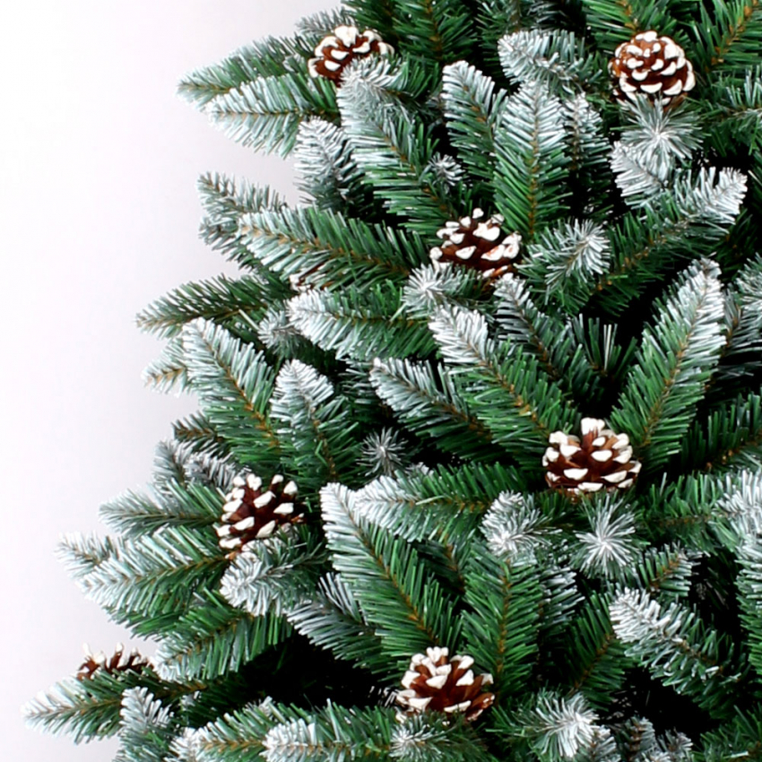 Sapin de Noël artificiel Chamonix vert enneigé 210 cm