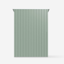 Abri de jardin en tôle galvanisée et métal vert Amalfi NATURE 143X89x186cm Modèle