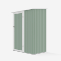 Abri de jardin en tôle galvanisée et métal vert Amalfi NATURE 143X89x186cm Remises