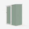 Abri de jardin en tôle galvanisée et métal vert Amalfi NATURE 143X89x186cm Remises