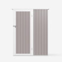 Abri de jardin en tôle galvanisée cabanon gris pour outils Amalfi 143X89x186cm Choix