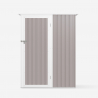 Abri de jardin en tôle galvanisée cabanon gris pour outils Amalfi 143X89x186cm Choix