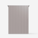Abri de jardin en tôle galvanisée cabanon gris pour outils Amalfi 143X89x186cm Caractéristiques