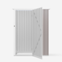 Abri de jardin en tôle galvanisée cabanon gris pour outils Amalfi 143X89x186cm Catalogue