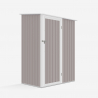 Abri de jardin en tôle galvanisée cabanon gris pour outils Amalfi 143X89x186cm Modèle
