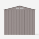 Abri de jardin en tôle galvanisée grise Chalet 213x127x195cm Modèle
