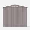 Abri de jardin en tôle galvanisée grise Chalet 213x127x195cm Modèle