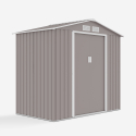 Abri de jardin en tôle galvanisée grise Chalet 213x127x195cm Choix