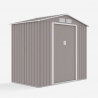 Abri de jardin en tôle galvanisée grise Chalet 213x127x195cm Choix