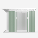 Abri de jardin tôle galvanisée verte pour outils Tyrol NATURE 257X142x184cm Réductions