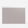 Abri de jardin en tôle galvanisée grise pour outils de jardin Tyrol 257X142x184cm Modèle