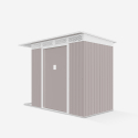 Abri de jardin en tôle galvanisée grise pour outils de jardin Tyrol 257X142x184cm Réductions