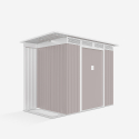 Abri de jardin en tôle galvanisée grise pour outils de jardin Tyrol 257X142x184cm Caractéristiques