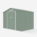 Abri de jardin en tôle galvanisée verte pour outils de jardin Ortisei NATURE 277x191x202cm Remises