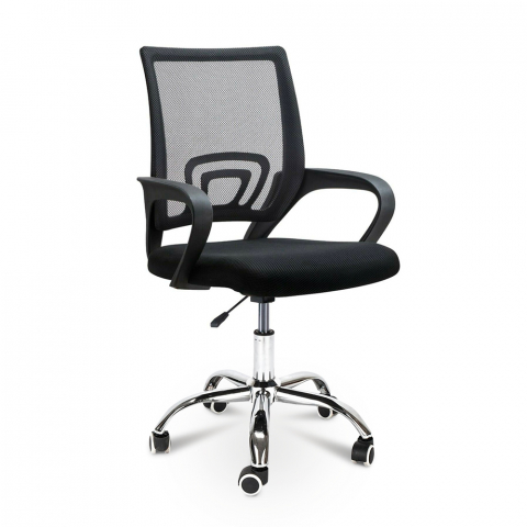 Chaise de bureau ergonomique avec support lombaire en tissu respirant Officium Promotion