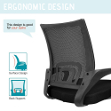 Chaise de bureau ergonomique avec support lombaire en tissu respirant Officium Caractéristiques