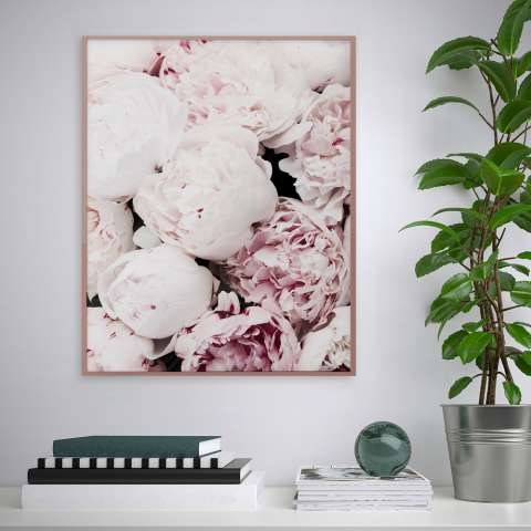 Tableau thème floral avec cadre fleurs et nature 40x50cm Variety Luludi Promotion