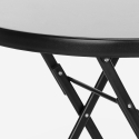 Table ronde + 2 chaises pliantes pour jardin extérieur design moderne Bitter Réductions