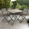 Table carrée + 2 chaises pliantes de jardin design moderne Soda Vente