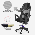 Chaise de jeu ergonomique respirante au design futuriste Gordian Dark Catalogue