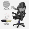 Fauteuil gamer design futuriste repose-pieds ergonomique respirant Gordian Plus Dark Réductions