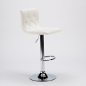 Tabouret de bar cuisine assise émaillée en similicuir design Honolulu 