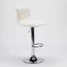 Tabouret de bar cuisine assise émaillée en similicuir design Honolulu 