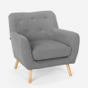Fauteuil design moderne style nordique en bois et tissu Modesto Remises