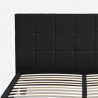 Lit double  en tissu avec sommier à lattes 160x190 Sion 