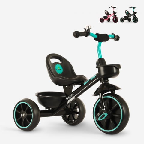 Tricycle pour enfants avec siège réglable et panier de rangement Bip Bip